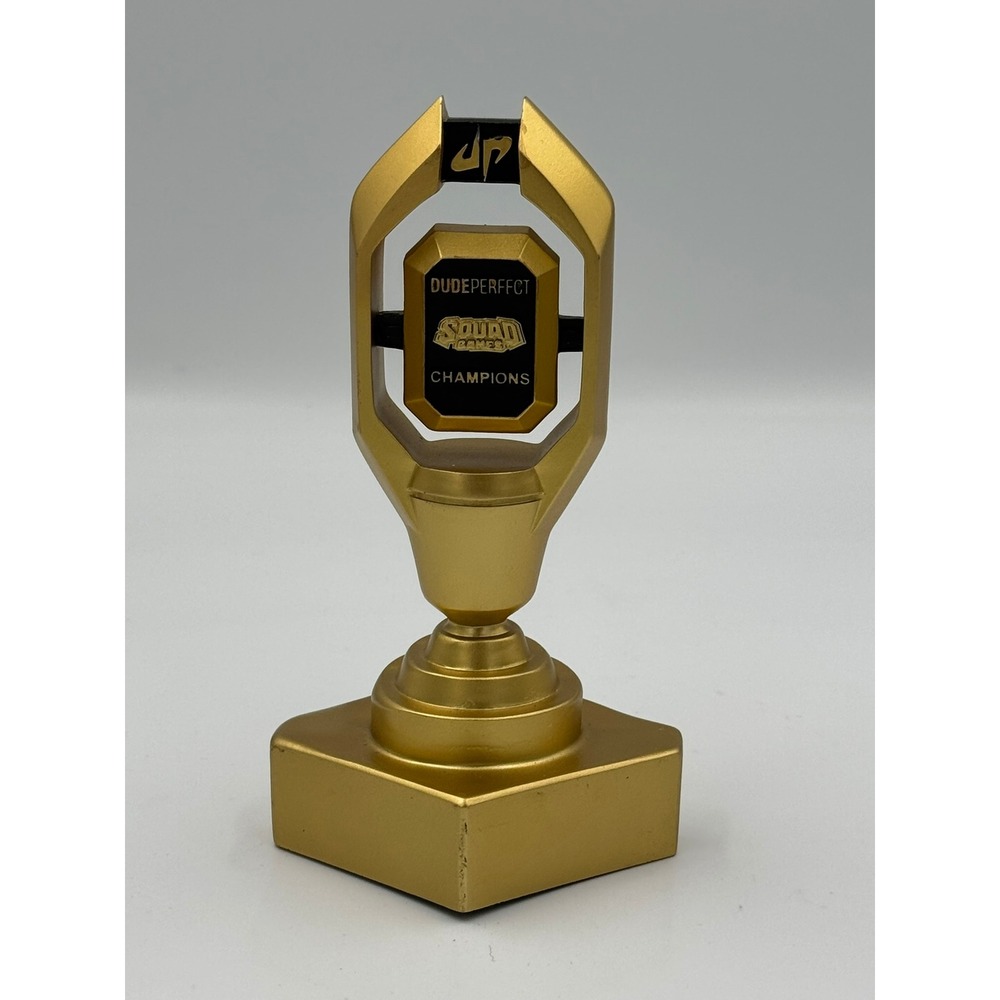 Dude Perfect Squad Games Champions Gold Trophy Award Collectible DP Logo
